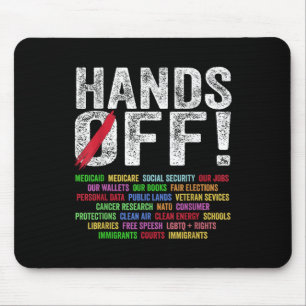 Hände weg Protest Sozialversicherung und Medicare Mousepad