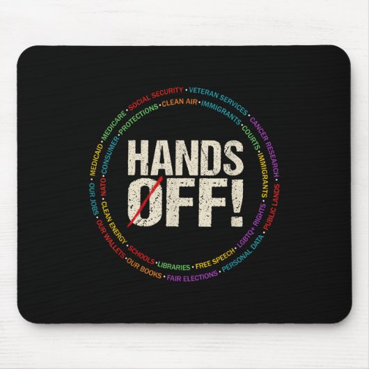 Hände weg Protest Sozialversicherung und Medicare Mousepad (Vorne)