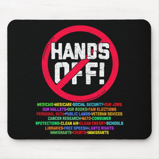 Hände weg Protest Sozialversicherung und Medicare Mousepad (Vorne)