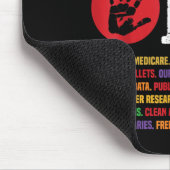 Hände weg Protest Sozialversicherung und Medicare Mousepad (Ecke)