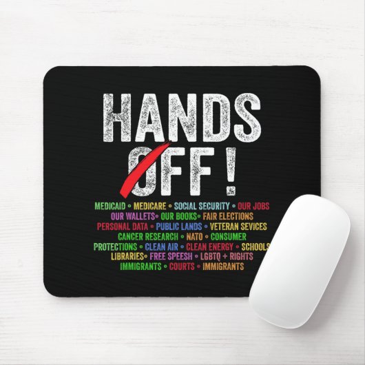 Hände weg Protest Sozialversicherung und Medicare Mousepad (Mit Mouse)