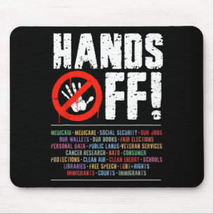 Hände weg Protest Sozialversicherung und Medicare  Mousepad