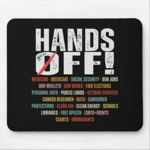 Hände weg Protest Sozialversicherung und Medicare Mousepad