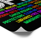 Hände weg Protest Sozialversicherung und Medicare  Poster (Ecke)