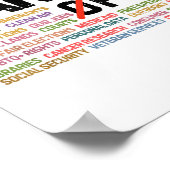 Hände weg Protest Sozialversicherung und Medicare  Poster (Ecke)