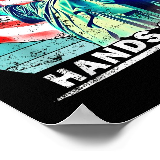 Hände weg Protest Sozialversicherung und Medicare  Poster (Ecke)