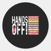 Hände weg Protestfrauen Runder Aufkleber (Vorderseite)