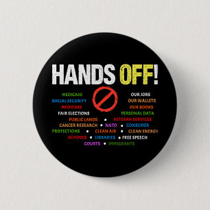 Hände weg Protestmedizin Medicare Social Security Button