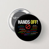 Hände weg Protestmedizin Medicare Social Security Button (Vorne & Hinten)