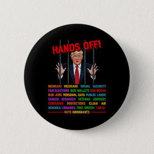 Hände weg vom lustigen Trump-Mem-Gefängnis - Prote Button