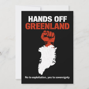 Hände weg vom Souveränitätsprotest-Design Grönland Einladung