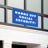 Hände weg von der Sozialversicherung Banner (Äußeres Gebäude)
