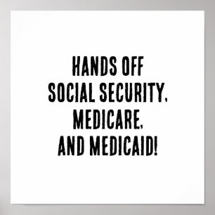 Hände weg von der Sozialversicherung, Medicare und Poster
