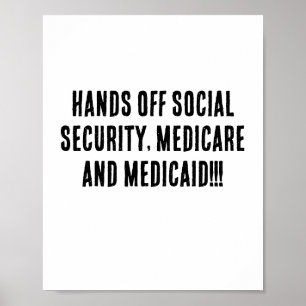 Hände weg von der Sozialversicherung, Medicare und Poster