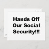 Hände weg von der Sozialversicherung Postkarte (Vorne/Hinten)