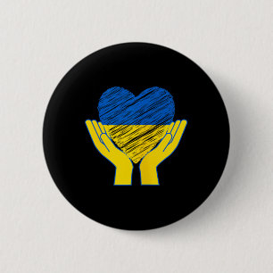 Hände weg von der Ukraine bei ukrainischen Protest Button