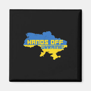 Hände weg von der Ukraine bei ukrainischen Protest Magnet