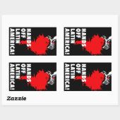 Hände weg von Lateinamerika! Rechteckiger Aufkleber (Blatt)