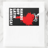 Hände weg von Lateinamerika! Rechteckiger Aufkleber (Tasche)