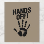 Hände weg von meinem Land mein Körper Medicare Pol Weinetikett (Einzelnes Label)