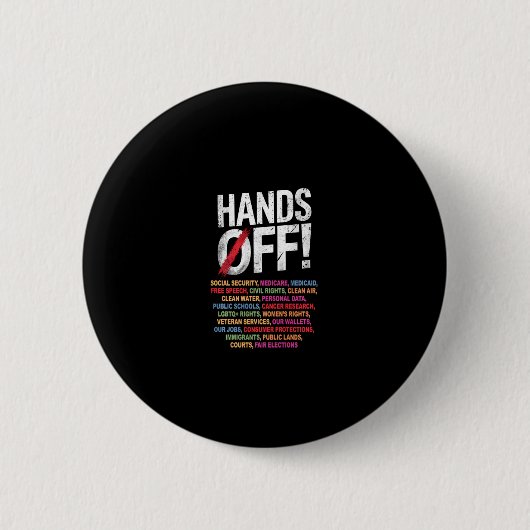 Hände weg von meinem Protest der Sozialversicherun Button (Vorderseite)
