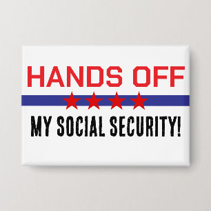 Hände weg von meinem Rot-Blau der Sozialversicheru Button