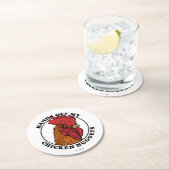 Hände weg von meinen Hühnchen-Nuggets Runder Pappuntersetzer (Vor Ort)