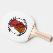 Hände weg von meinen Hühnchen-Nuggets Tischtennis Schläger (Seitenansicht)