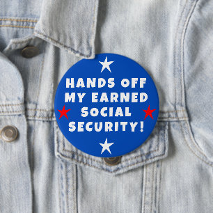 Hände weg von meiner sozialen Sicherheit Button