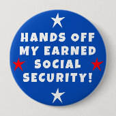 Hände weg von meiner sozialen Sicherheit Button (Vorderseite)