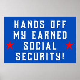 Hände weg von meiner sozialen Sicherheit Poster