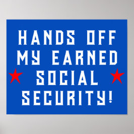 Hände weg von meiner sozialen Sicherheit Poster