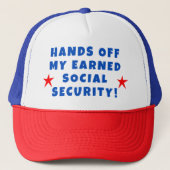 Hände weg von meiner sozialen Sicherheit Truckerkappe (Vorderseite)