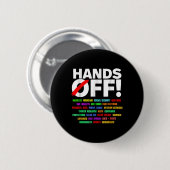 Hände weg von Protest gegen die soziale Sicherheit Button (Vorne & Hinten)