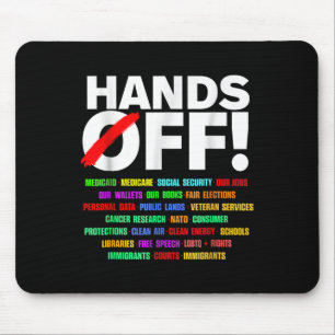 Hände weg von Protest gegen die soziale Sicherheit Mousepad