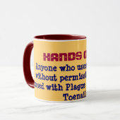 HÄNDE WEG VON Tasse 1 (Vorderseite Links)