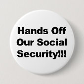 Hände weg von unserer Sozialversicherung! Button (Vorderseite)
