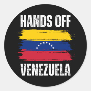 Hände weg von Venezuela Runder Aufkleber