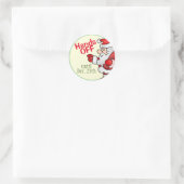 "Hände weg" Weihnachten Runder Aufkleber (Tasche)