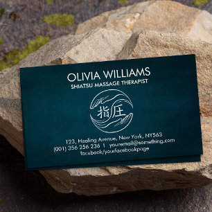 Hände Yin Yang Shiatsu Termin Visitenkarte