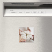 Hände ziehen Scheiben vom Kuchen Magnet (In Situ (Geschirrspüler))