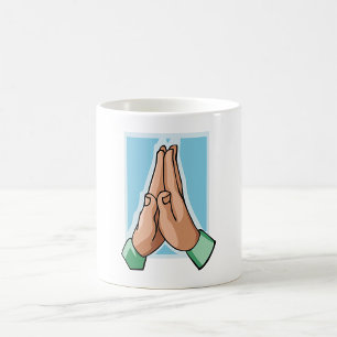 Hände zum Gebet Kaffeetasse