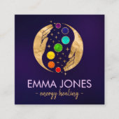 Hände zur Energieheilung - Chakras Quadratische Visitenkarte (Vorderseite)