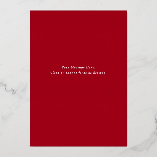 Händebriefe, Merry Folien Feiertagskarte (Rückseite)