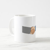 Händedruck Kaffeetasse (Vorderseite Links)