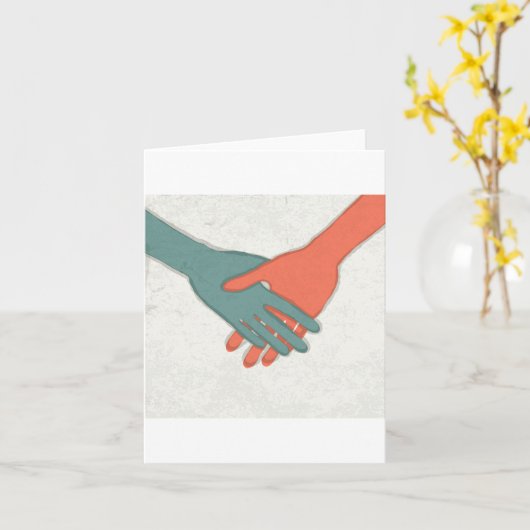 Händedruck-Mitteilungskarten Karte (Gelbe Blume)