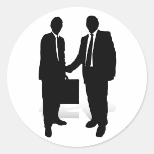 Händedruck Runder Aufkleber