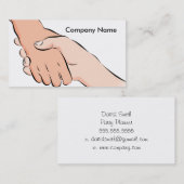 Händedruck übergibt Visitenkarte (Vorne/Hinten)