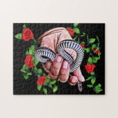 Händehaltung Babyschlange Zitat Reptilientiere Kun Puzzle (Horizontal)