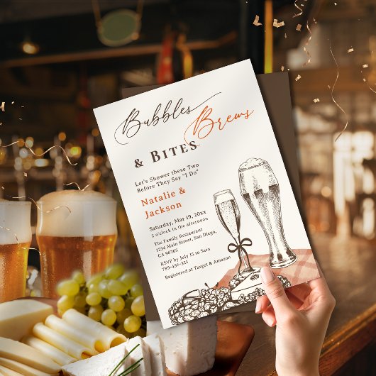 Händehautblasen Brauen & Bites Paare Dusche Einladung